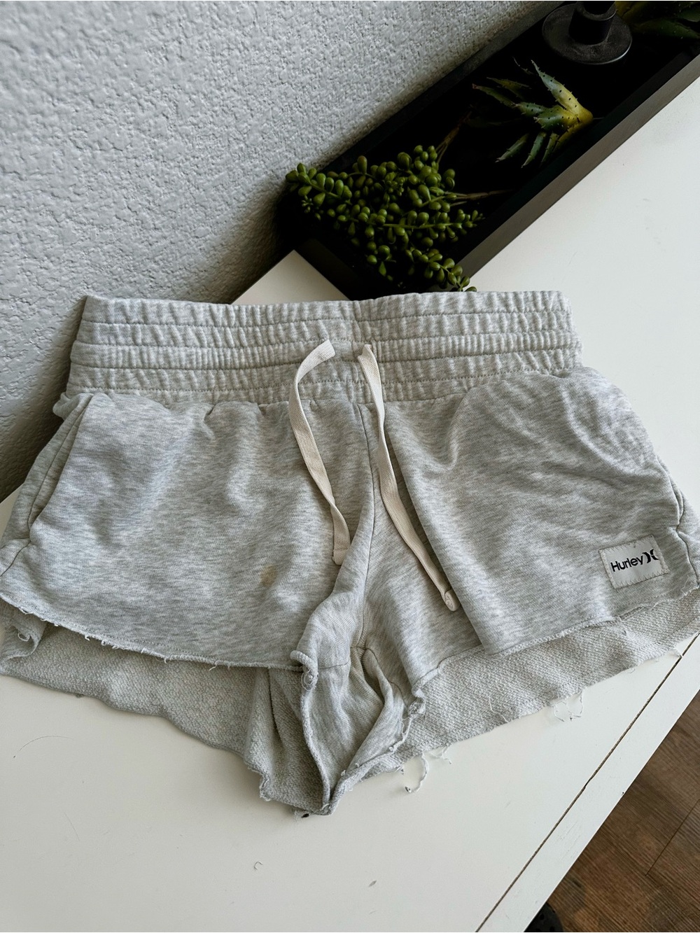 Hurley Gray Knit Surfer Drawstring Women’s Shorts